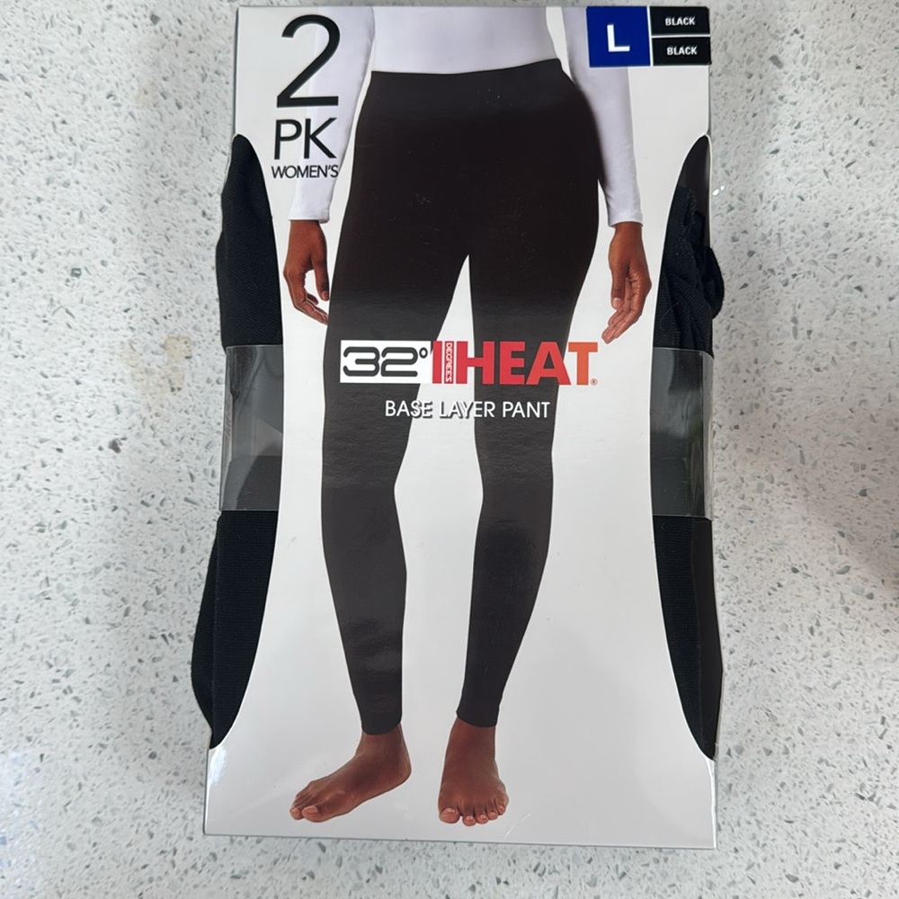 NWT 2-Pack Classic Black Leggings - Women's, Size Large